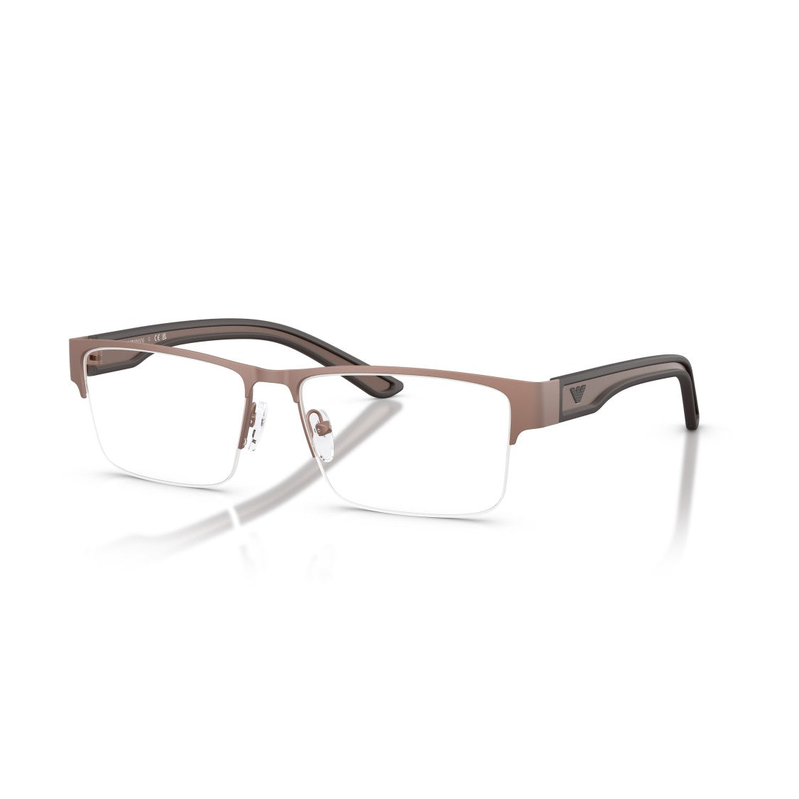 Emporio Armani 0Ea1182 Semi-Rimless Metal Frame Eyeglasses With Matte Finish