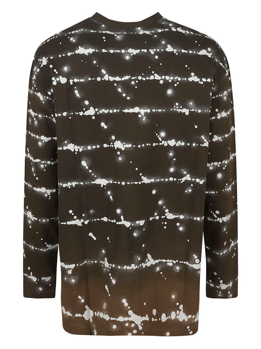 Jil Sander Long-Sleeved Splatter Pattern T-Shirt