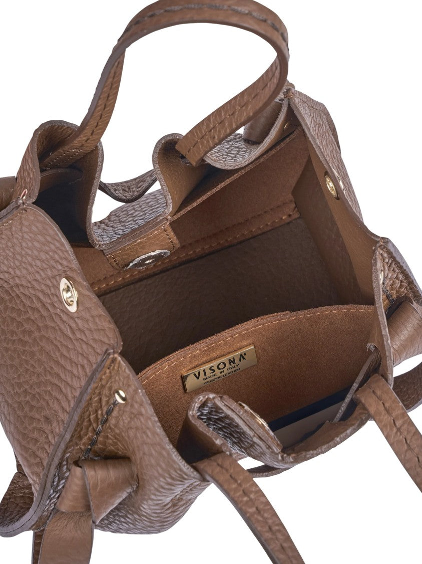 Visona` Queen Structured Textured Handbag