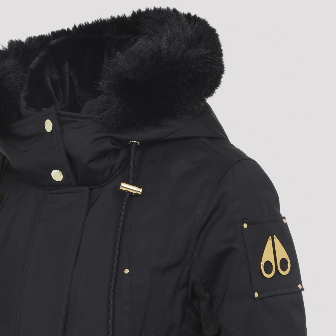 Moose Knuckles Black Stirling Gold Parka