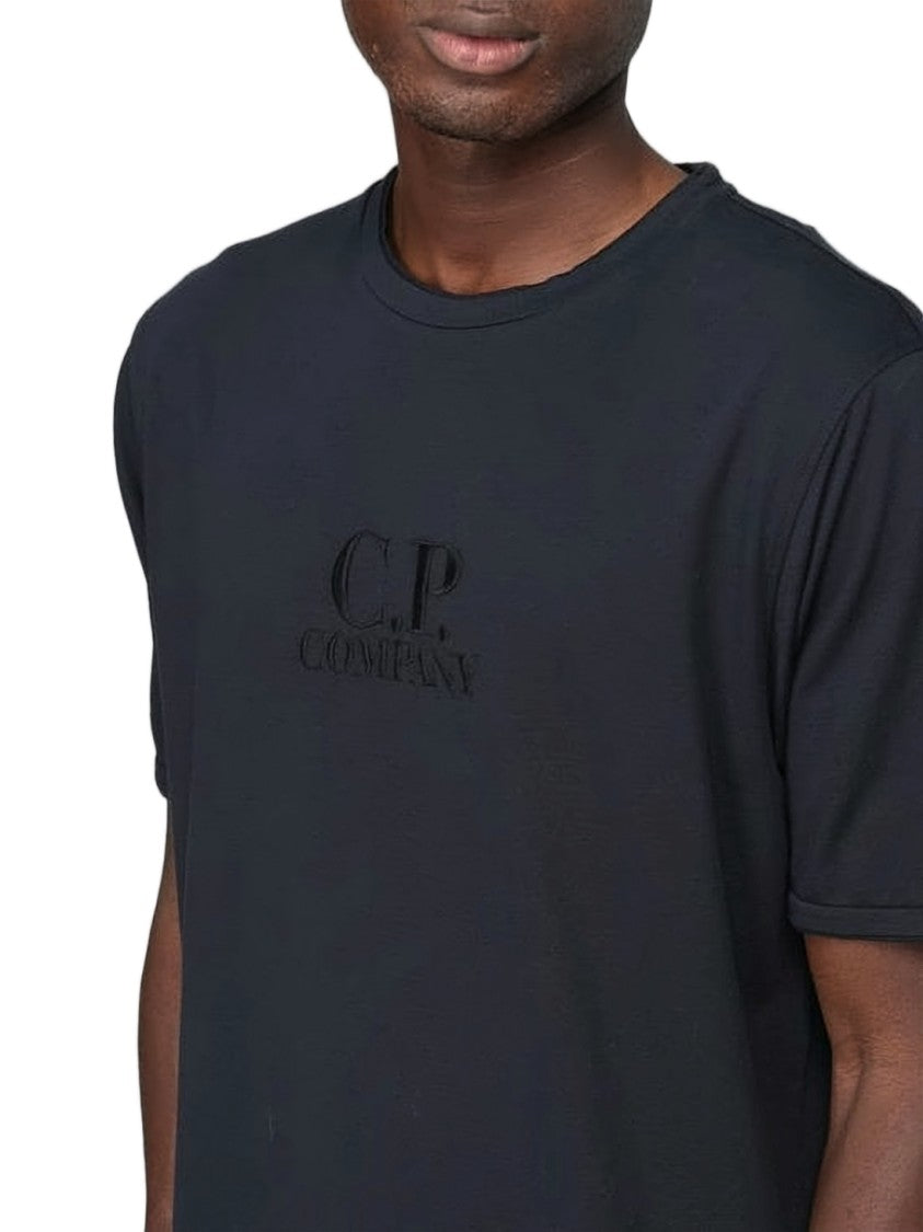C.P. Company Relaxed-Fit Black T-Shirt With Subtle Embossed Logo