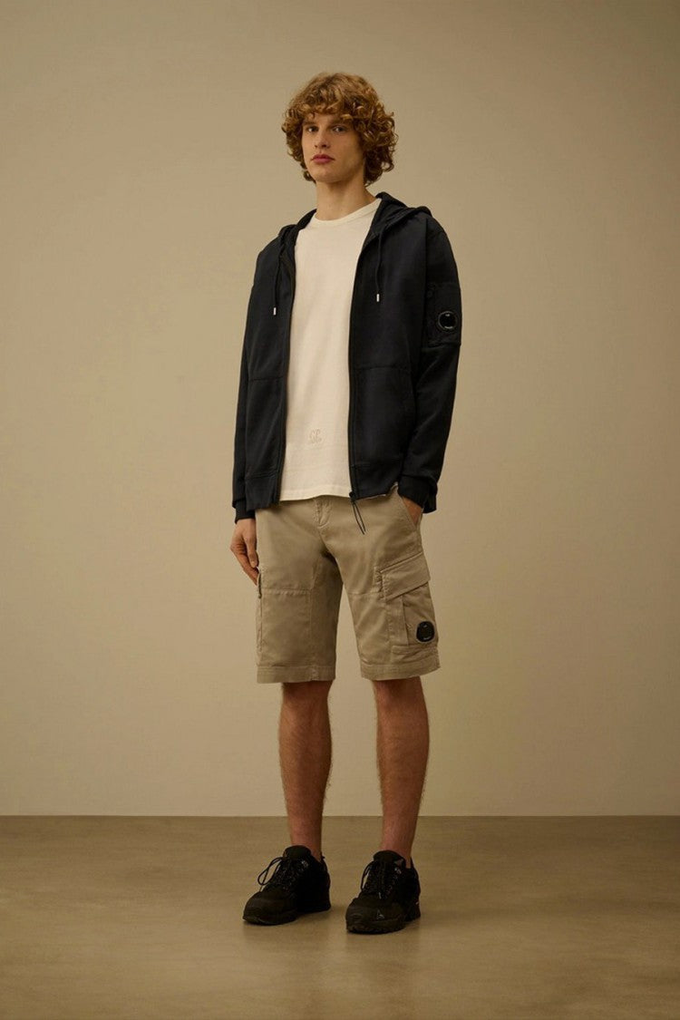 C.P. Company Black Lens Detail Cotton Zip-Through Hoodie