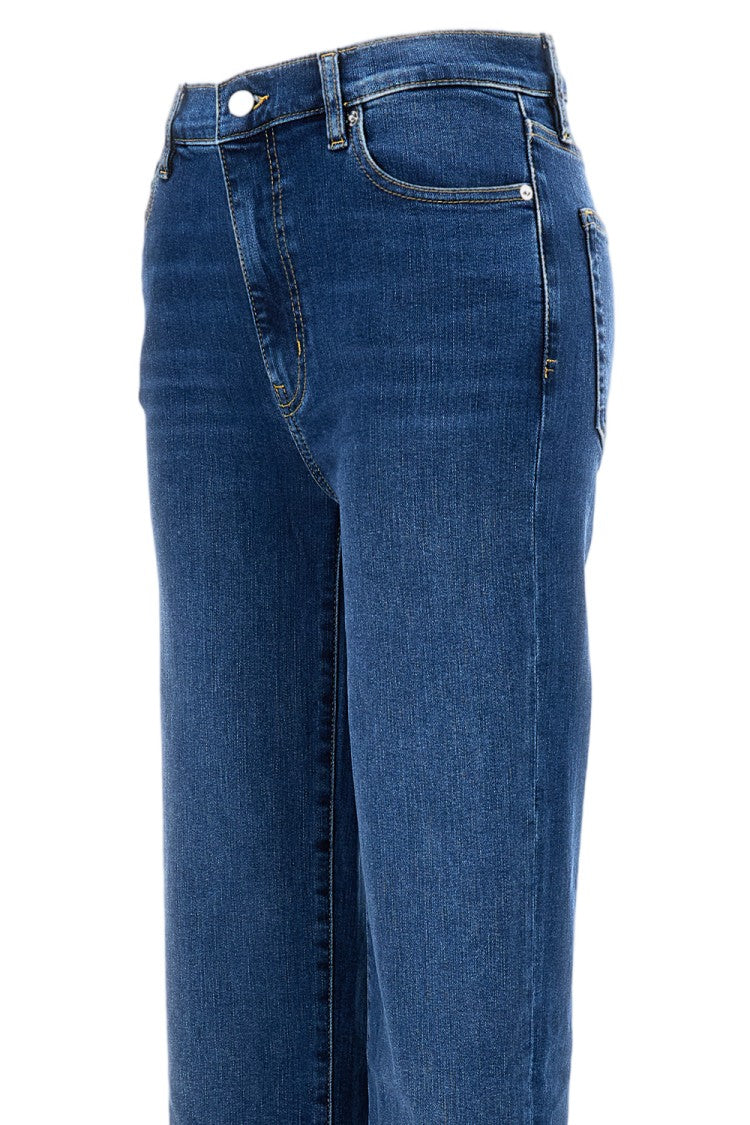 Frame High-Waisted Slim Fit Straight Jeans With Five-Pocket Design