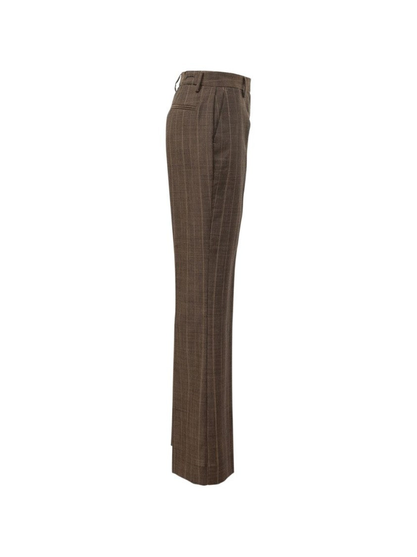 Ganni Multicolor Pinstripe Wool Tailored Trousers