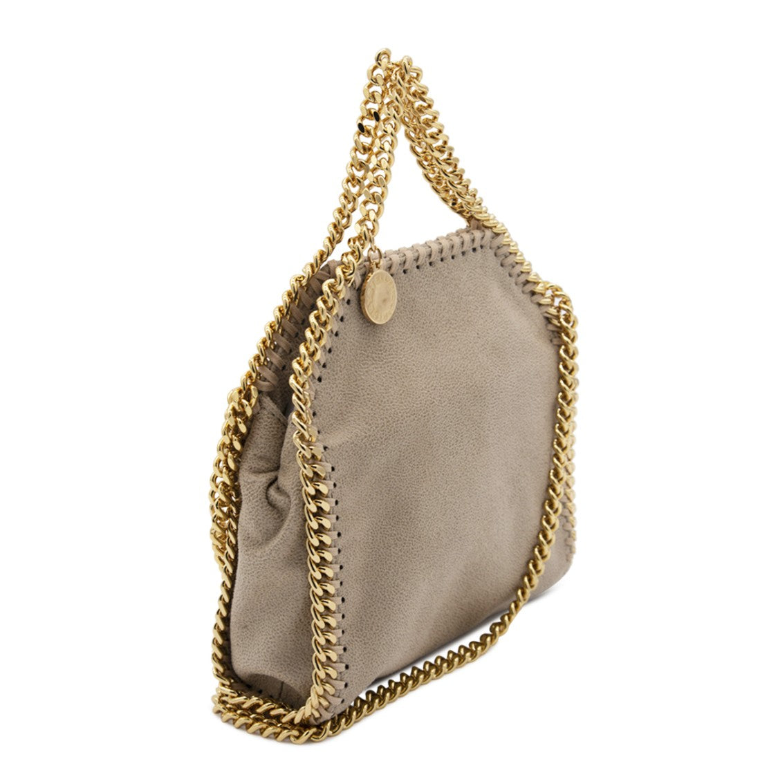 Stella Mccartney Soft-Textured Handbag With Gold-Tone Chain Accents