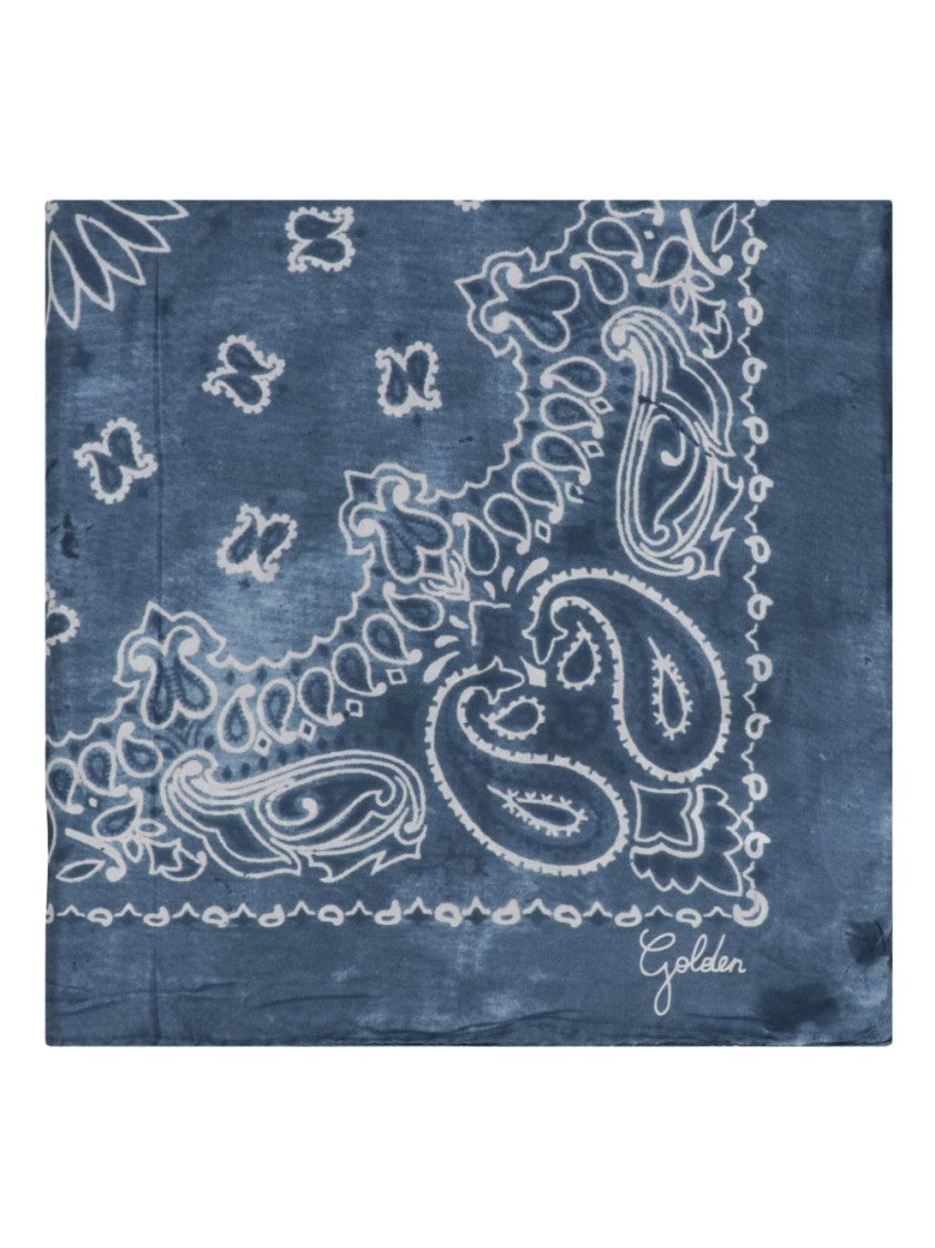 Golden Goose Paisley Print Silk Scarf