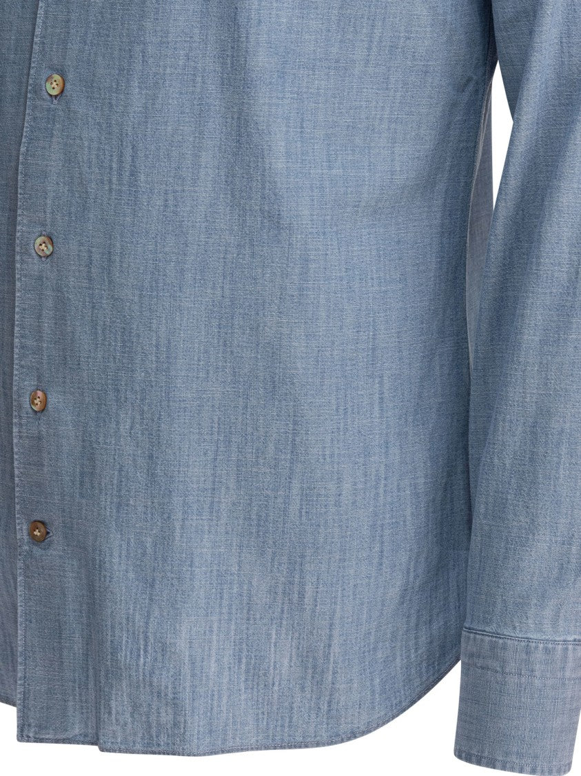 Borriello Light Blue Cotton Shirt