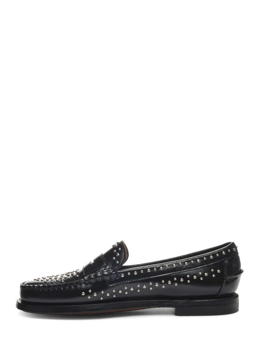 Sebago Studded Black Loafers With Classic Silhouette