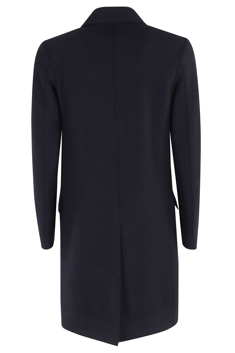 Eleventy Double-Breasted Wool Coat With Classic Lapel