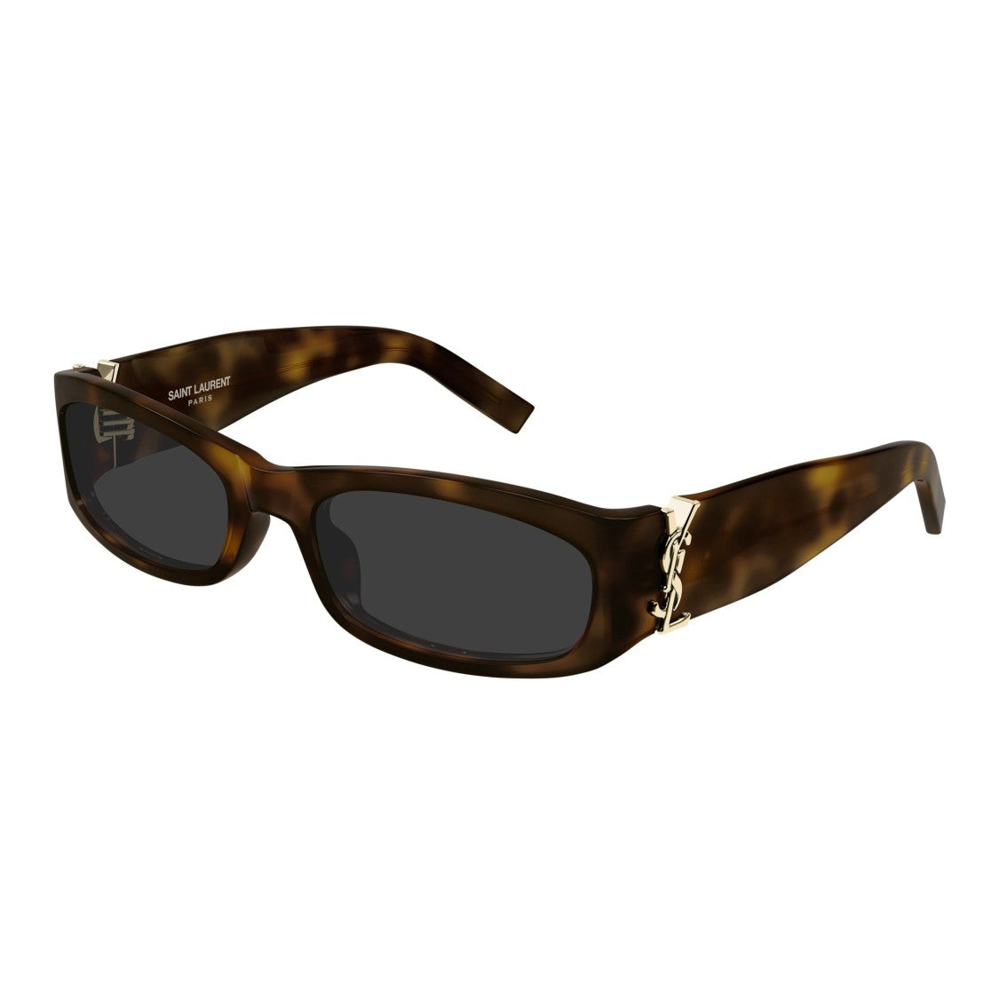 Saint Laurent Rectangular Tortoiseshell Acetate Sunglasses With Gold-Tone Logo