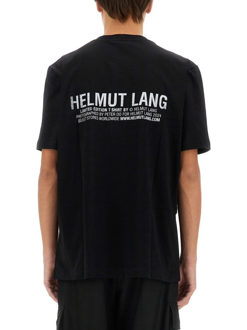 Helmut Lang Black T-Shirt With Front Logo