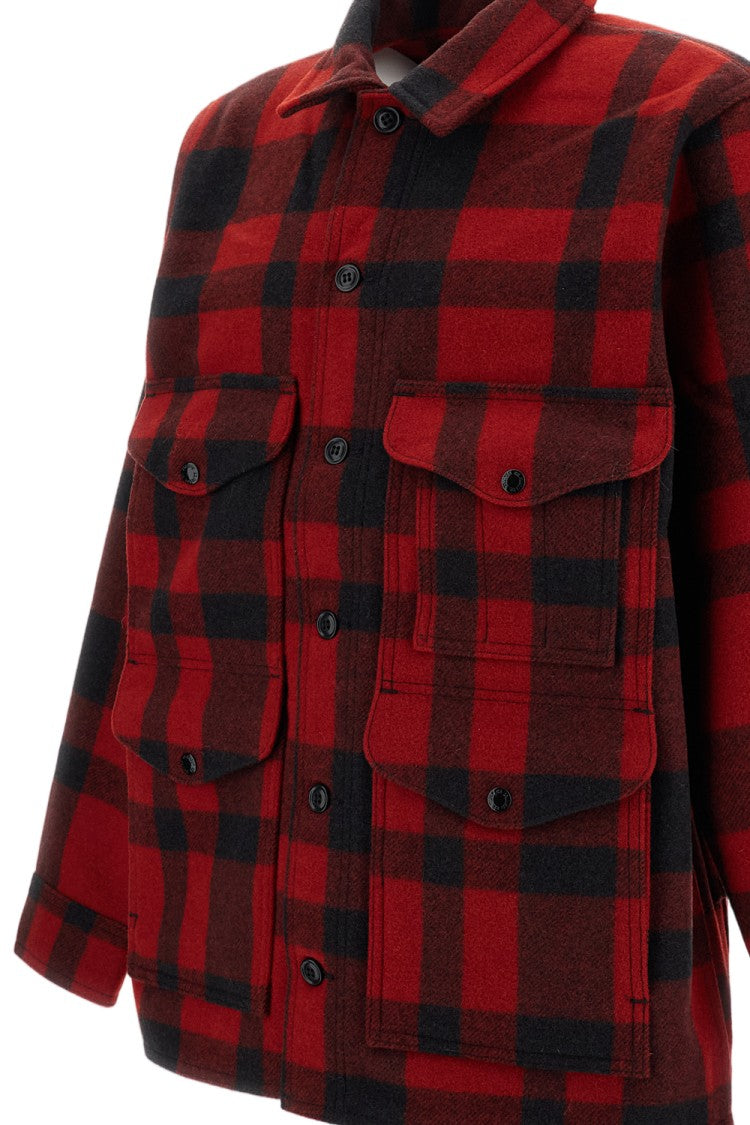 Filson Red / Black Plaid Mackinaw Wool Cruiser Jacket
