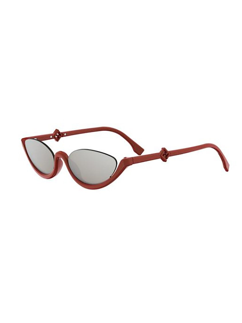 Fendi Reddish-Brown Fe40178u Cat-Eye Glossy Sunglasses