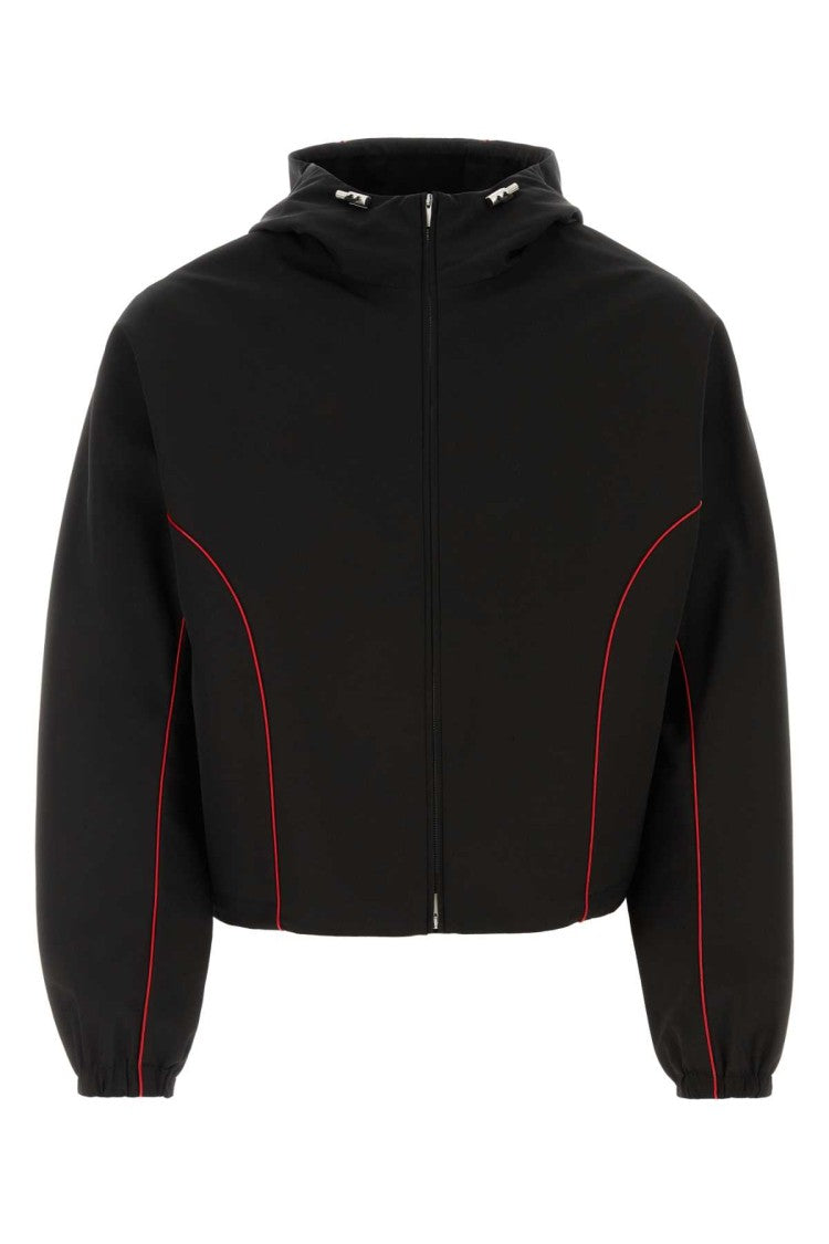 Salvatore Ferragamo Black Polyester Blend Jacket