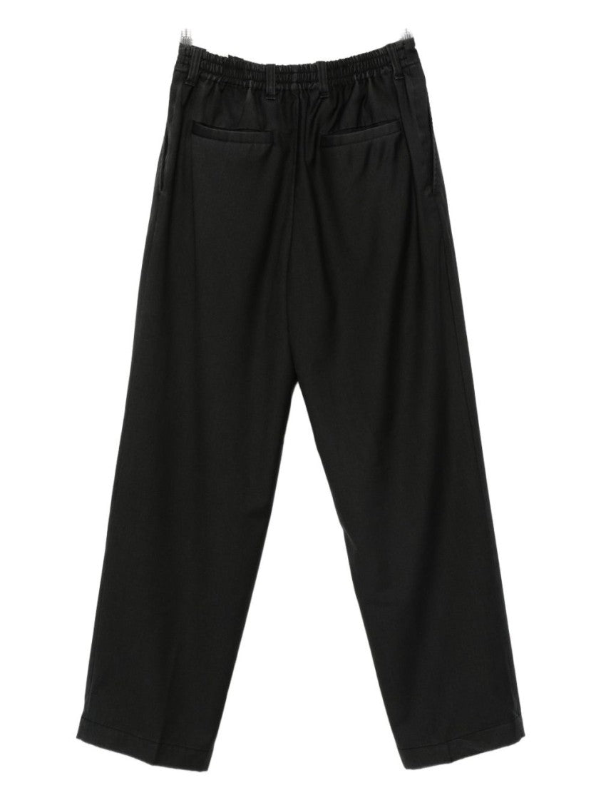 Myths Tailored Fit Black Trousers With Classic Waistband