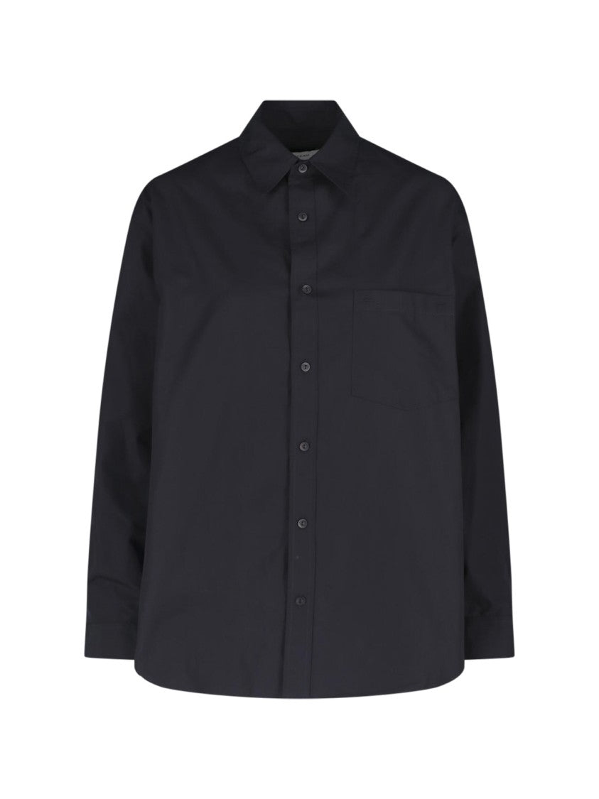 Matteau Black Relaxed Fit Button-Up Cotton Shirt