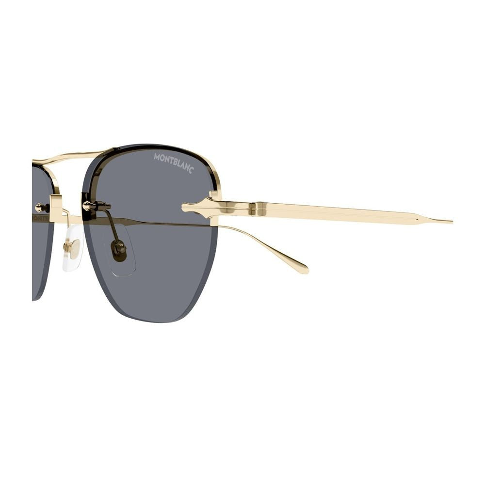 Montblanc Mb0404s Linea Nib Geometric Metal Frame Sunglasses
