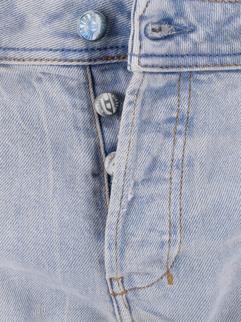 Diesel Light Blue Bootcut Jeans With Five-Pocket Design