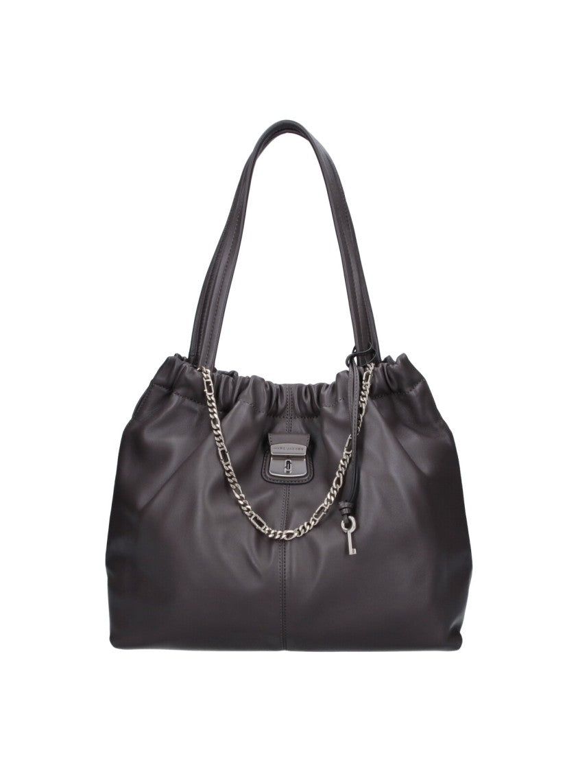 Marc Jacobs Grey The Cristina Silver Hardware Calfskin Tote Bag