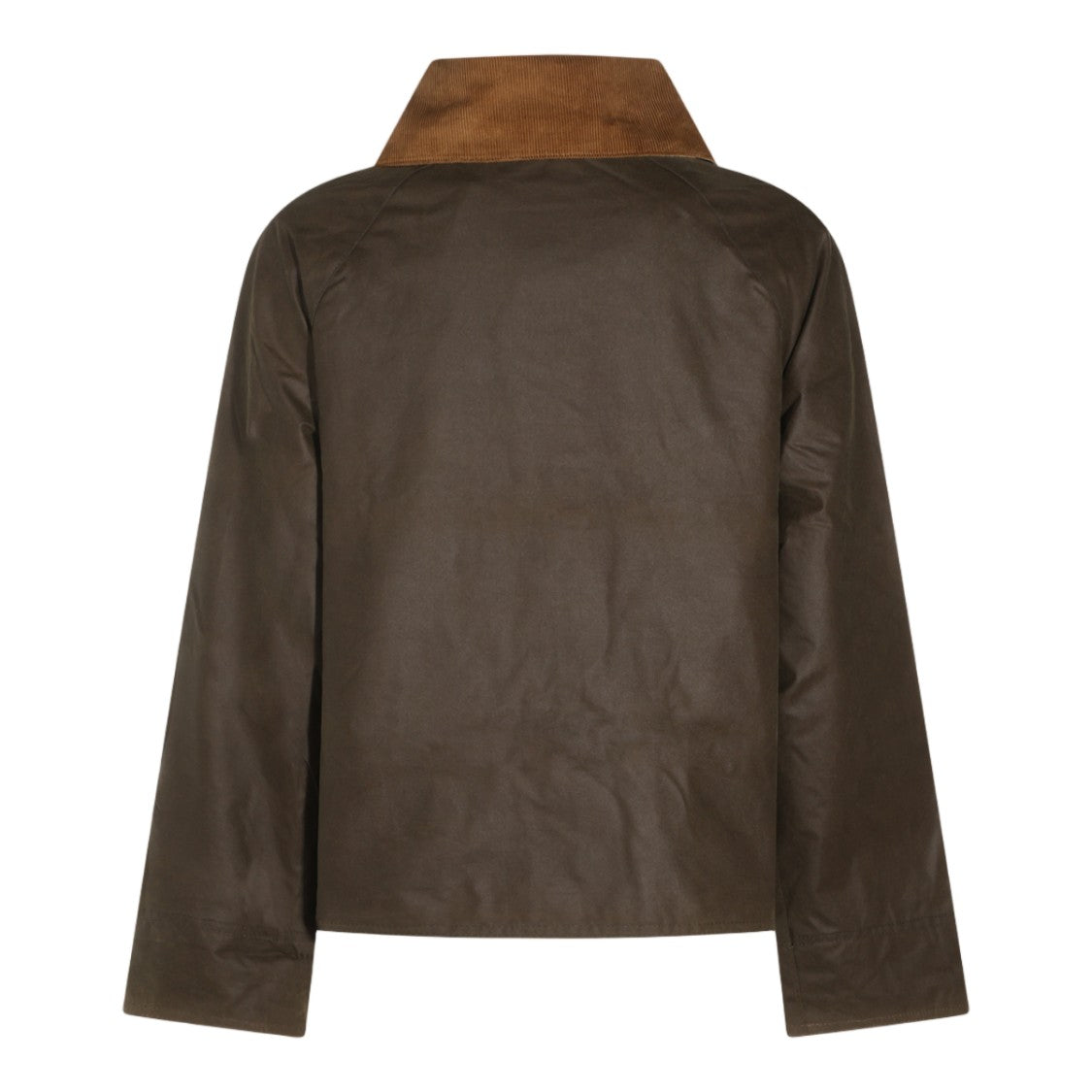 Barbour Dark Olive Waxed Corduroy Collar Jacket