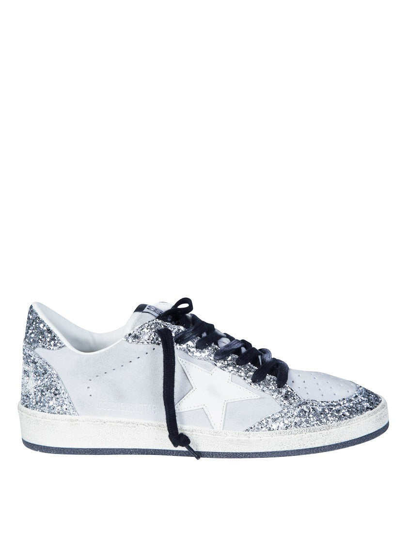 Golden Goose Ball Star Suede Upper Tongue Glitter Toe Spur Sneakers