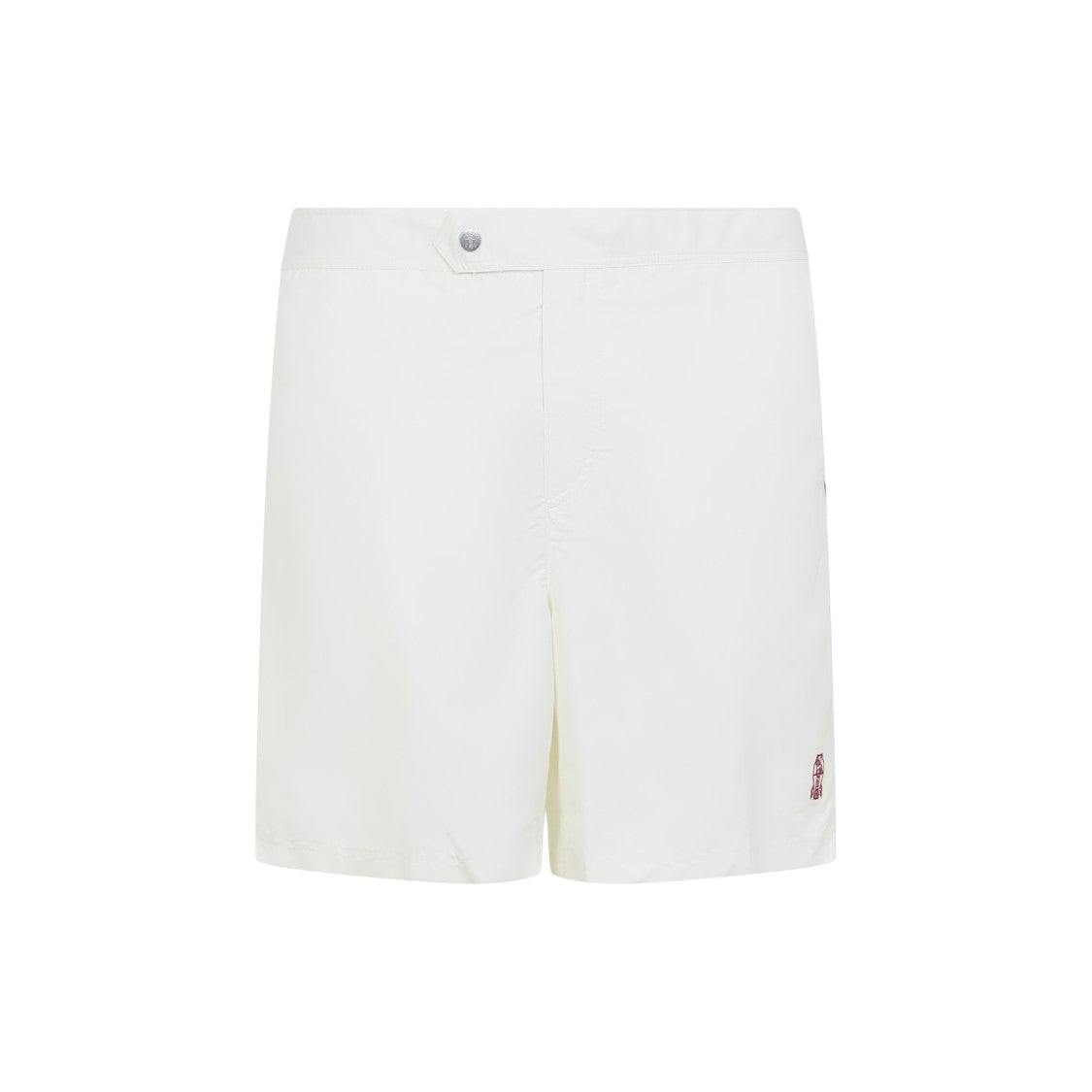 Brunello Cucinelli Minimalist White Shorts With Contrast Trim