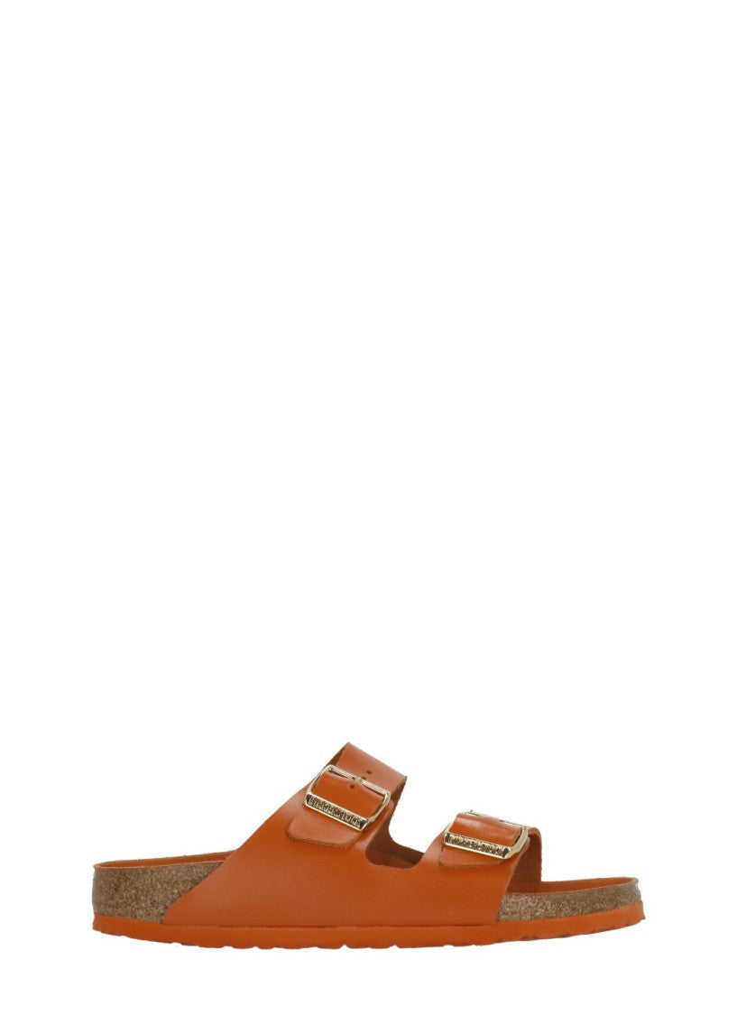 Birkenstock Orange Arizona Buckle Leather Sandals