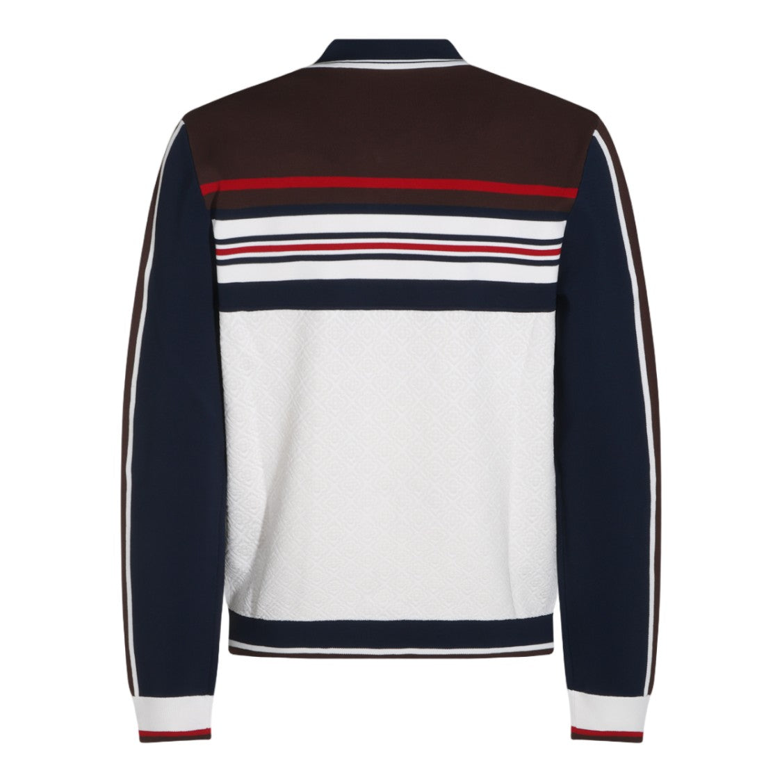 Casablanca Zip-Up Sweater With Structured Collar And Sporty Detailing