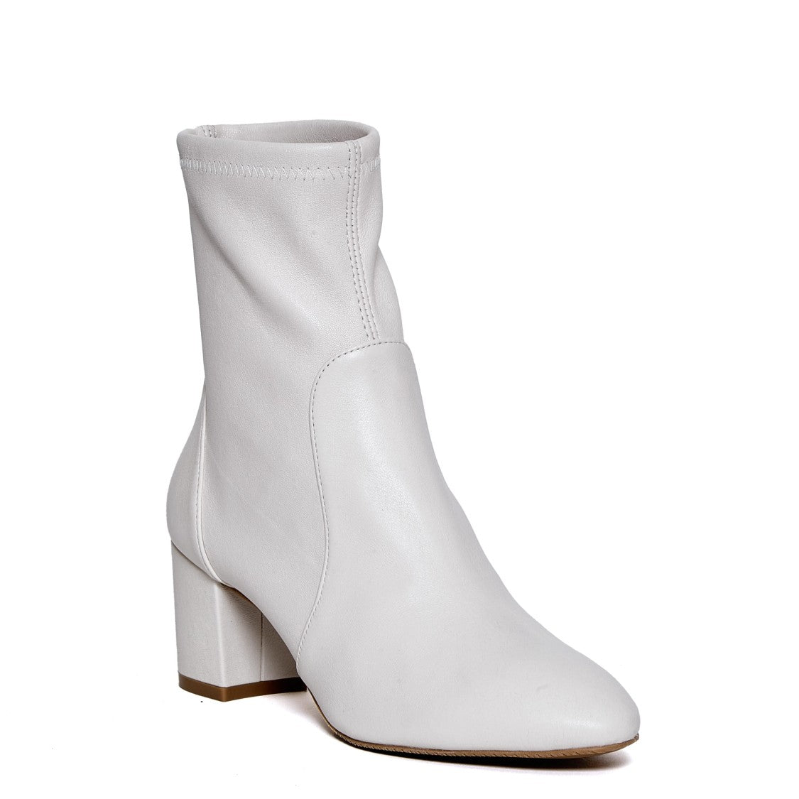 Stuart Weitzman White Suede Ankle Boot 60Mm Heel