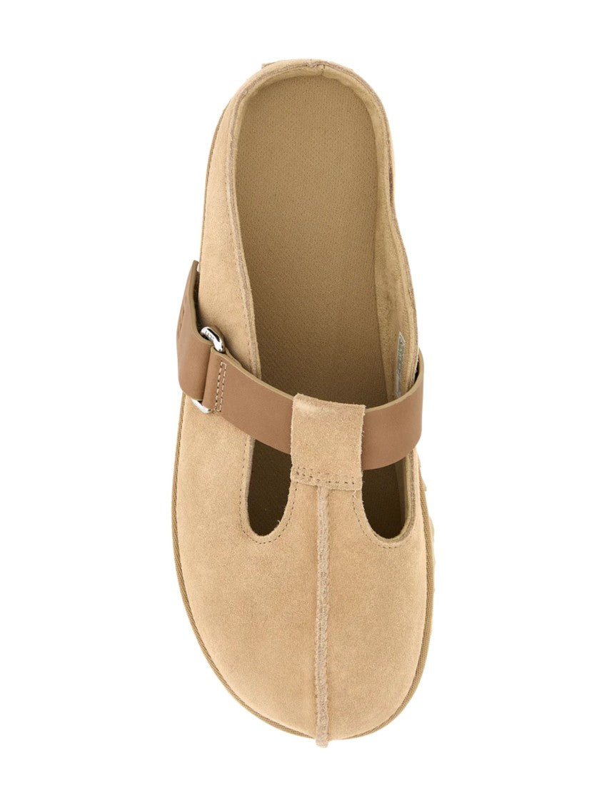 Ugg Beige Leather Buckle Suede Sandals