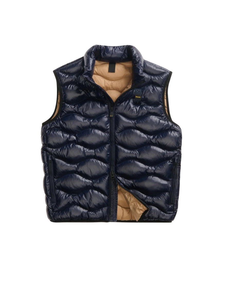 Blauer Blue Danny Micro-Rip Nylon Padded Vest