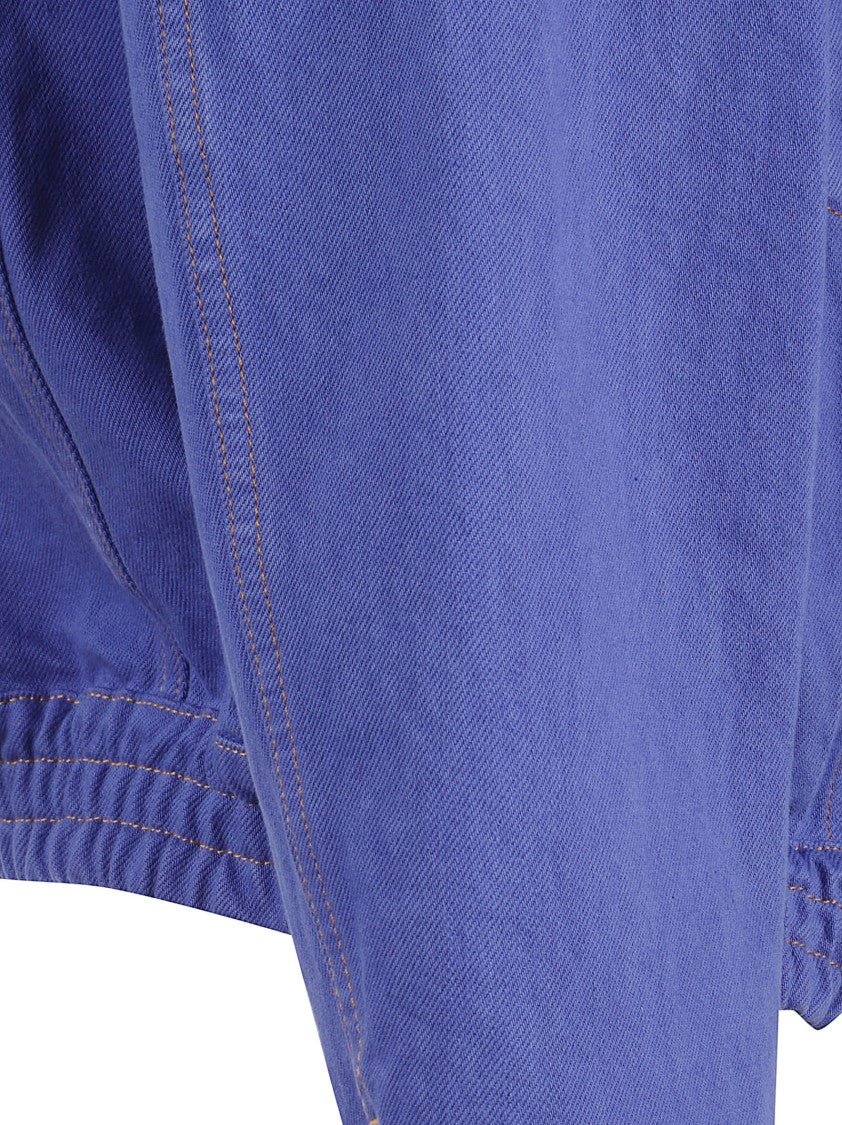 Versace Cropped Structured Jacket With Classic Collar And Flap Pockets