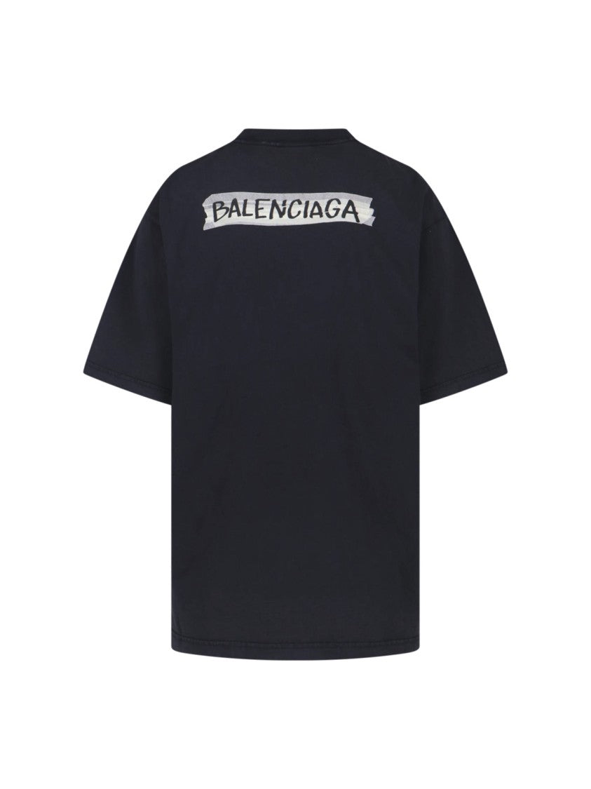 Balenciaga "Masking Tape" T-Shirt – Black