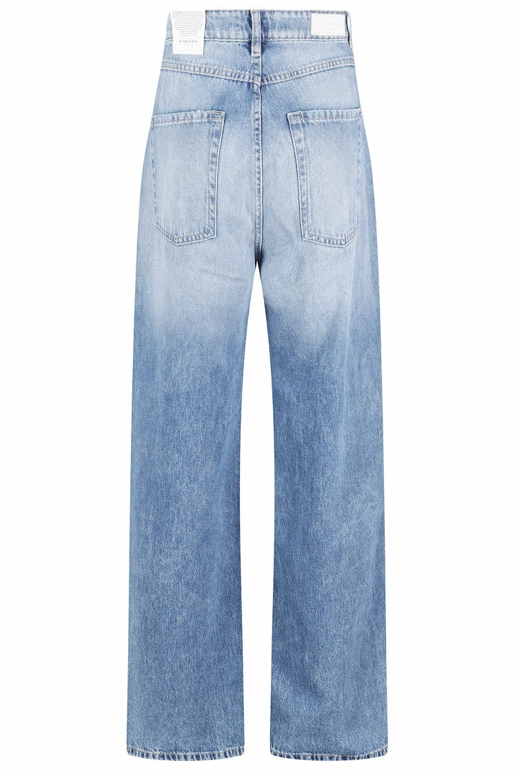 Icon Denim Blue Poppy Loose Cotton Jeans