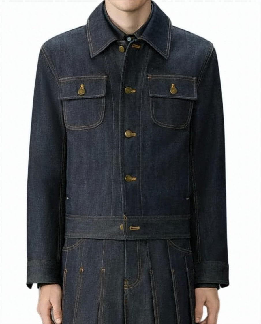 Thom Browne Structured Selvedge Denim Utility Jacket