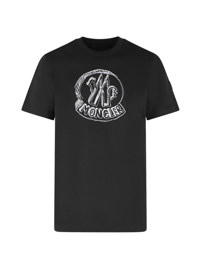 Moncler Ss Crew Neck Graphic Cotton T-Shirt