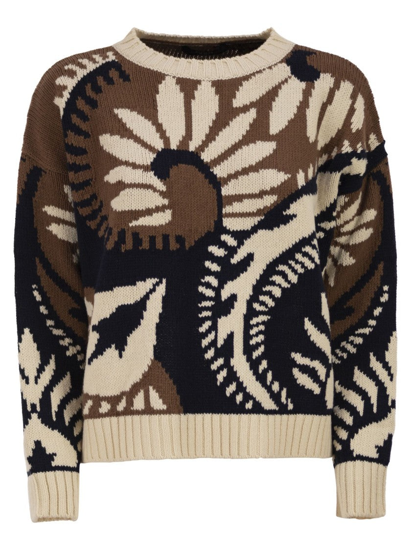 Max Mara Wkdcelebre - Patterned Cotton Crew Neck
