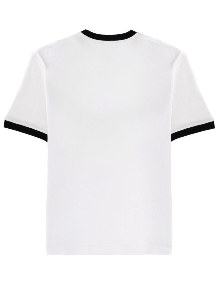 Versace Neutral Fitted Crew Neck Viscose-Blend T-Shirt
