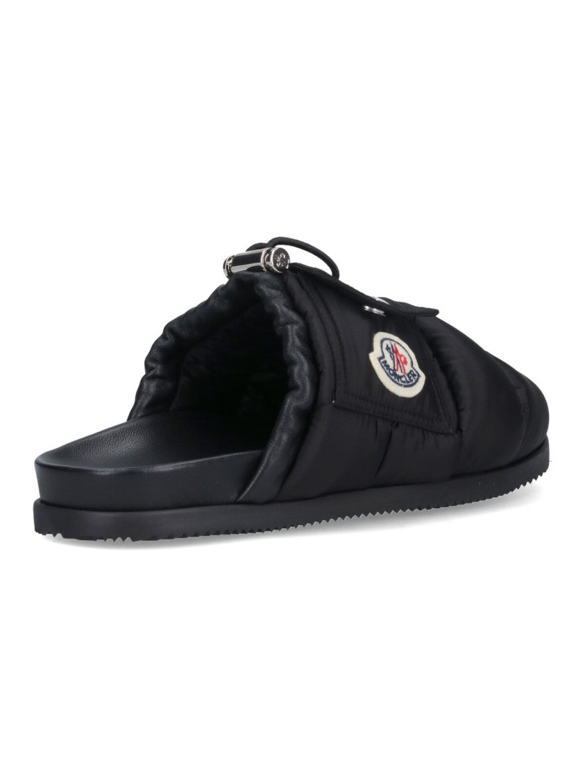 Moncler "Mon Pocket" Padded Mules Black