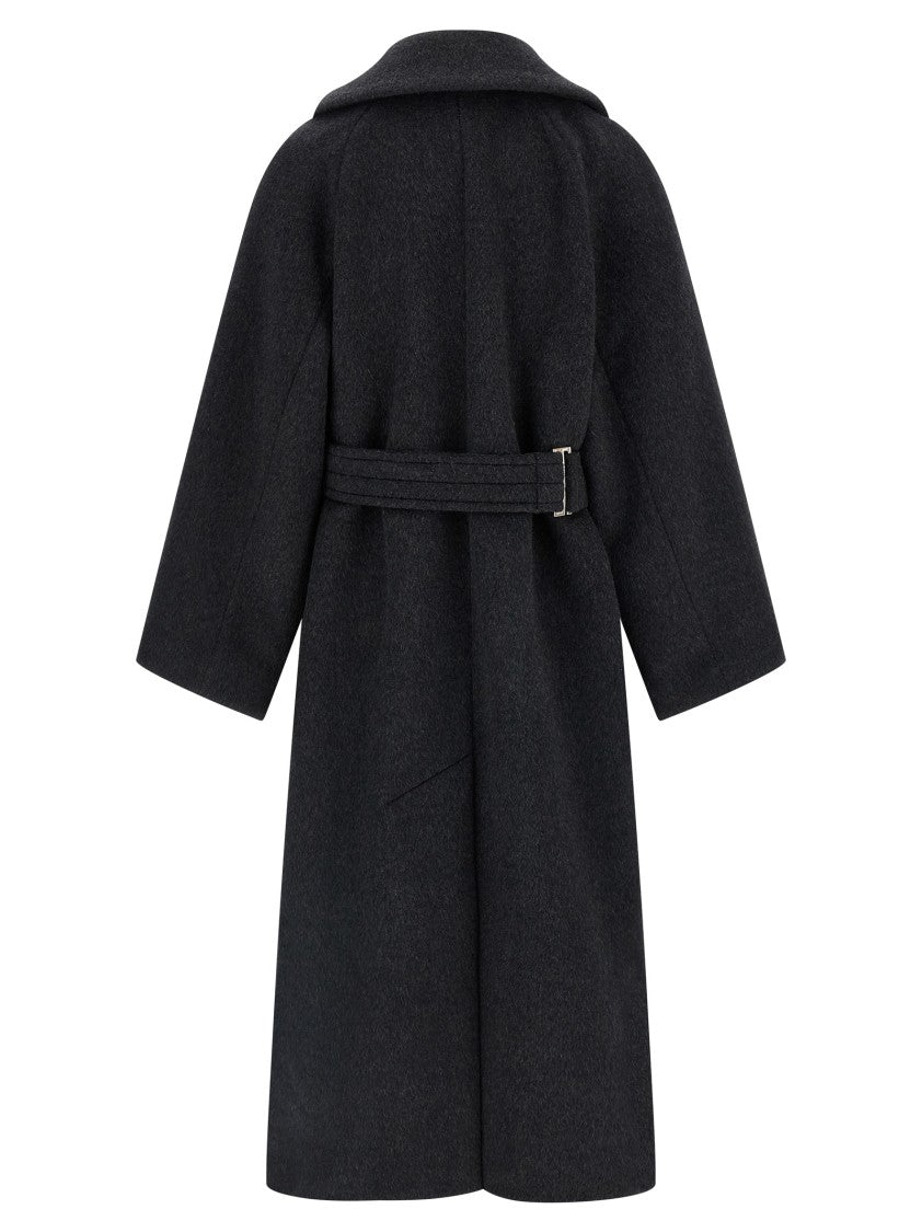 Ganni Double-Breasted Wool Coat