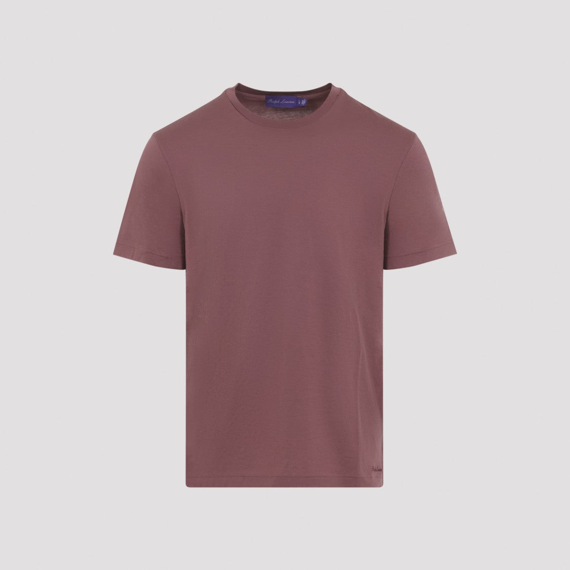 Ralph Lauren X Purple Label Pure Red Wood Cotton T-Shirt With Tonal Stitching