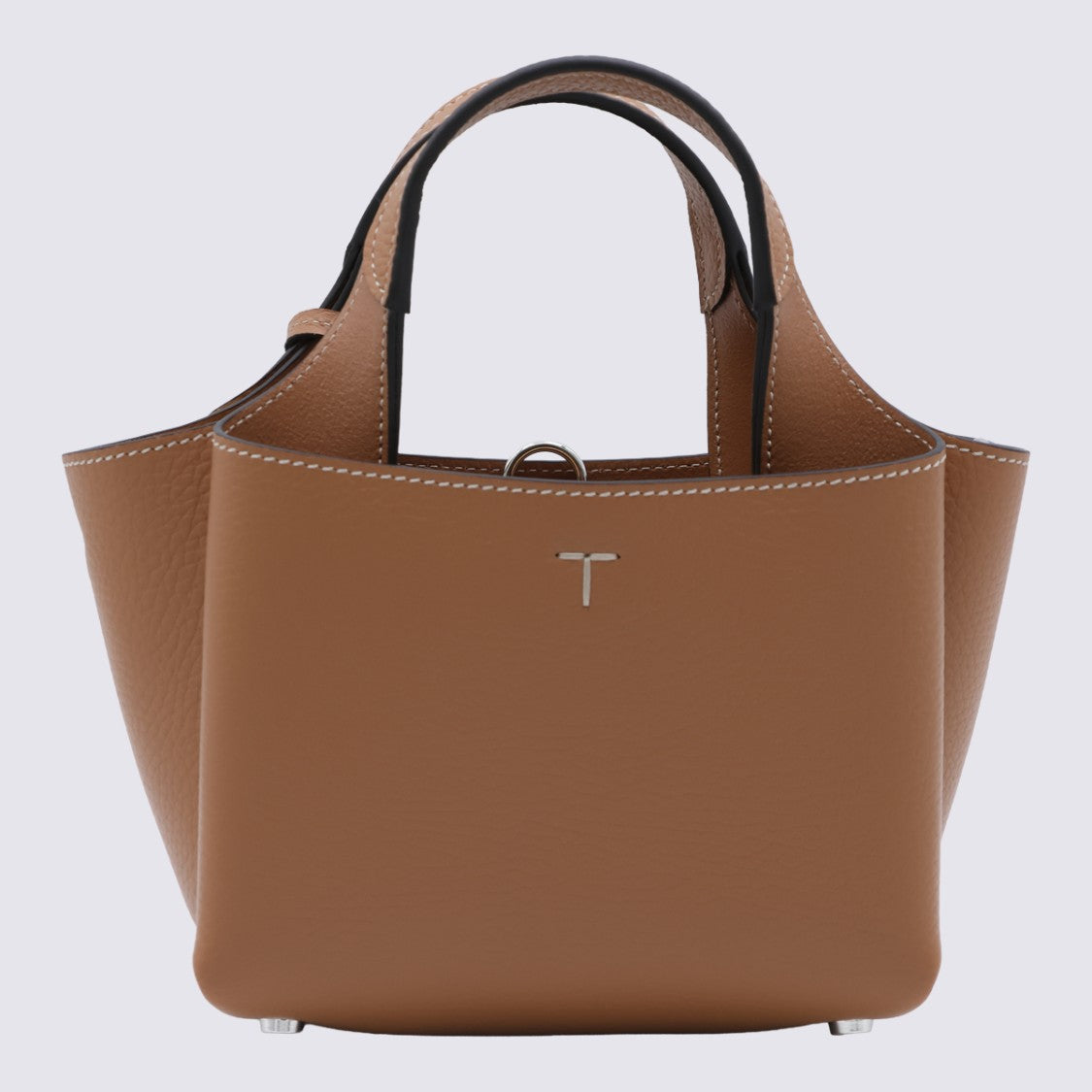 Tod's Structured Textured Leather Handbag With Silver-Tone Hardware