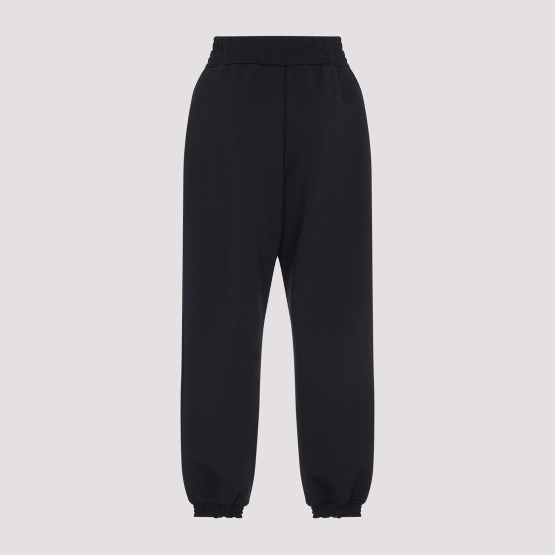 Moncler Black Relaxed Fit Trousers With Elastic Waistband
