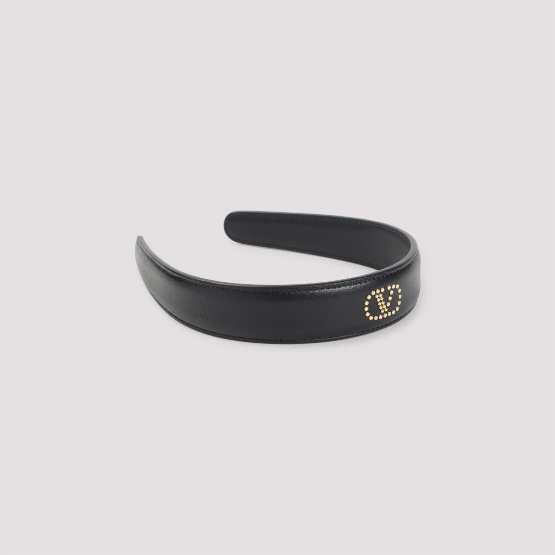 Valentino Garavani Leather Black Hair Band
