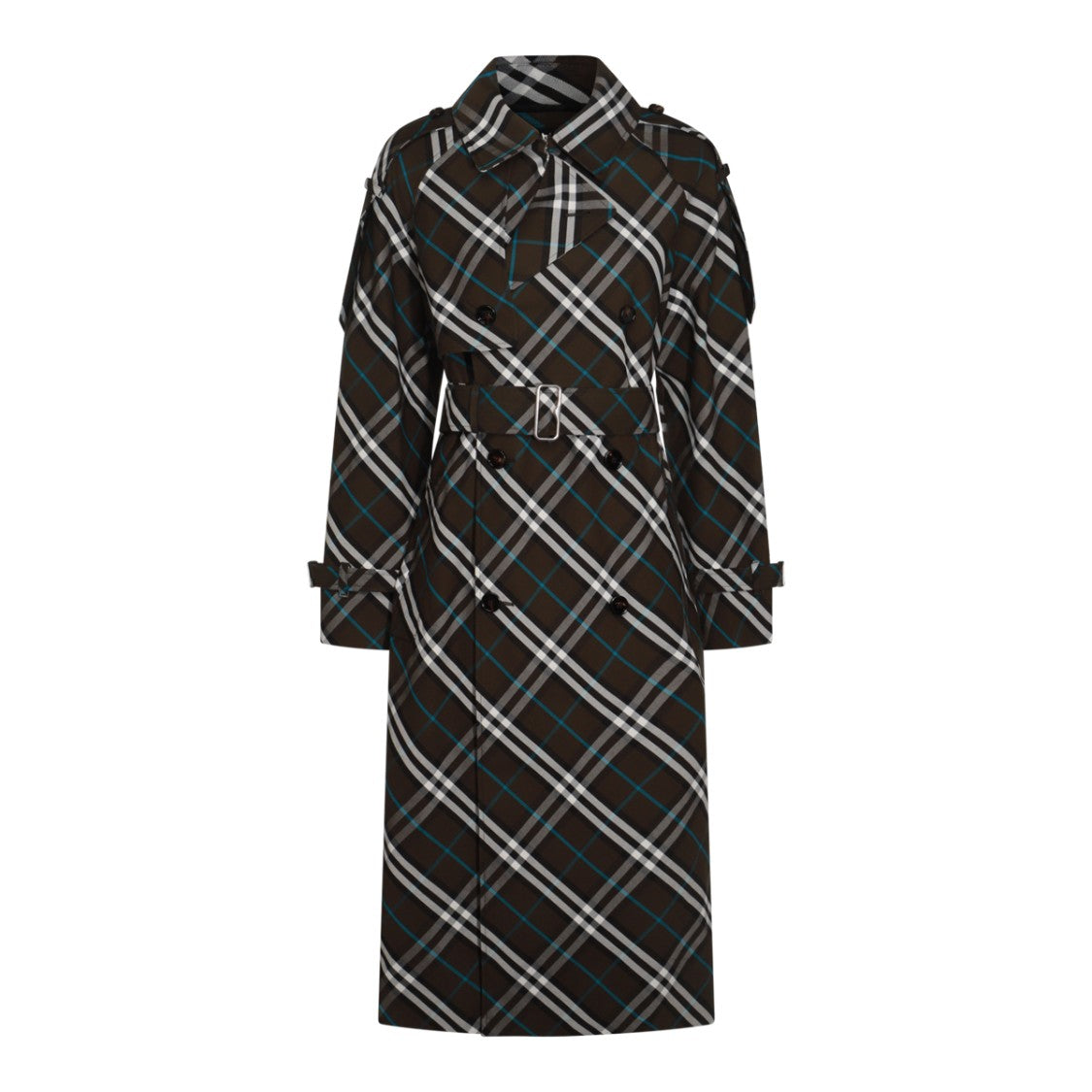Burberry Multicolor Check Motif Trench Coat