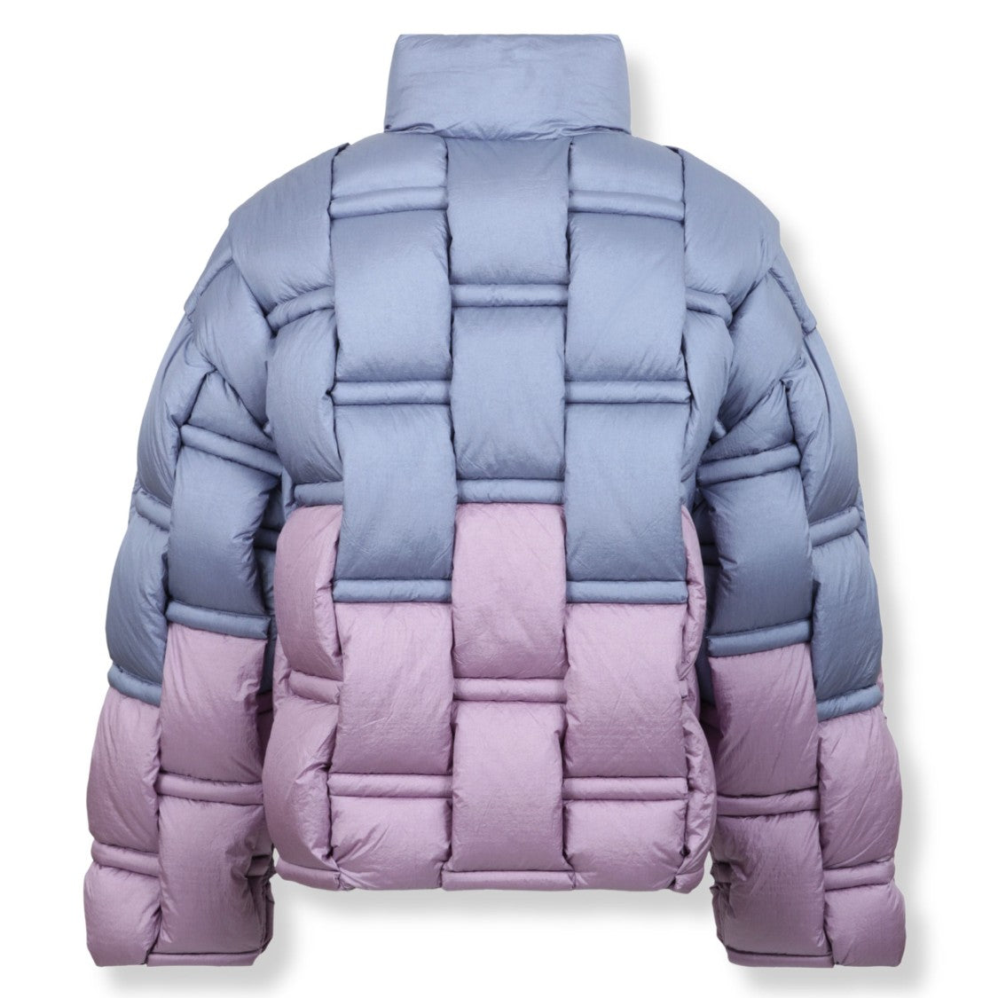 Raxxy Gradient Oversized Puffer Jacket With Geometric Design