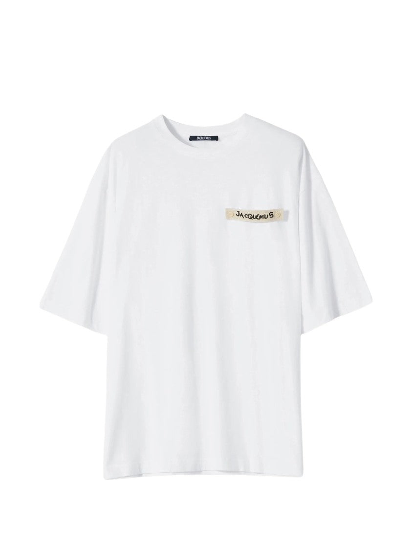 Jacquemus Beige Silk And Nylon Knit T-Shirt