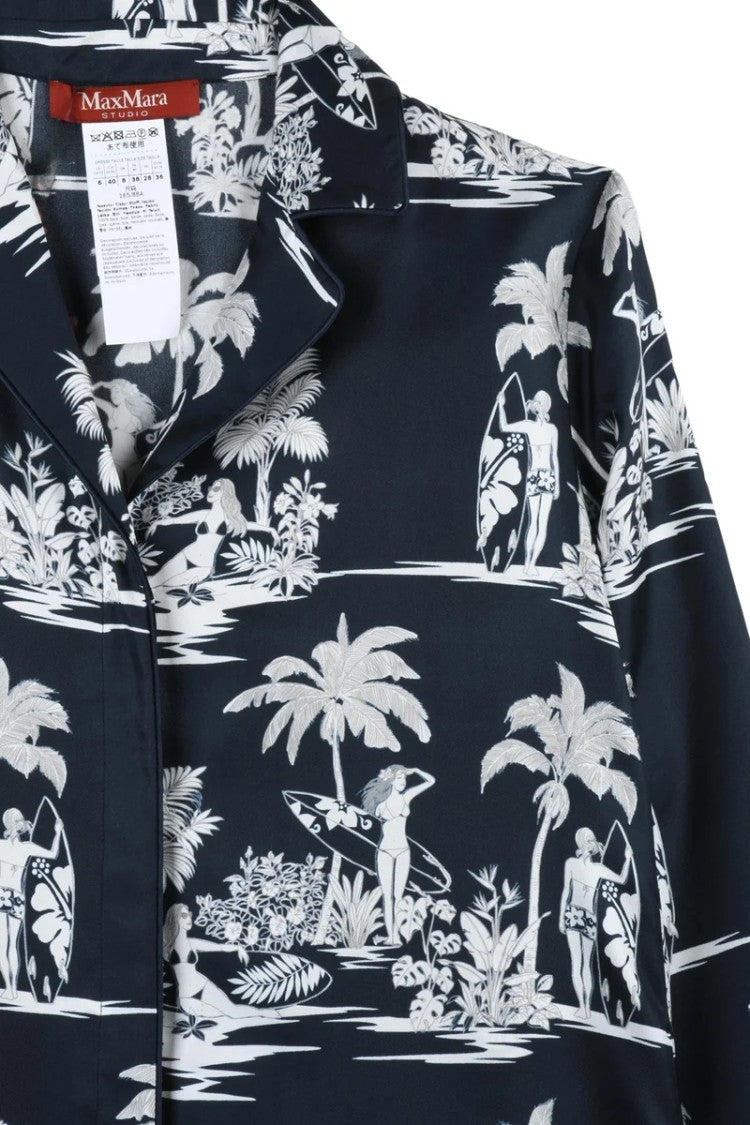 Max Mara Dionigi Pajama Shirt - Black/White