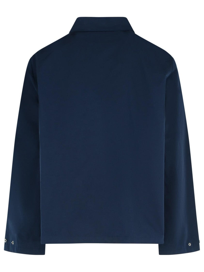 A.P.C. 'Regis' Navy Polyester Blend Shirt