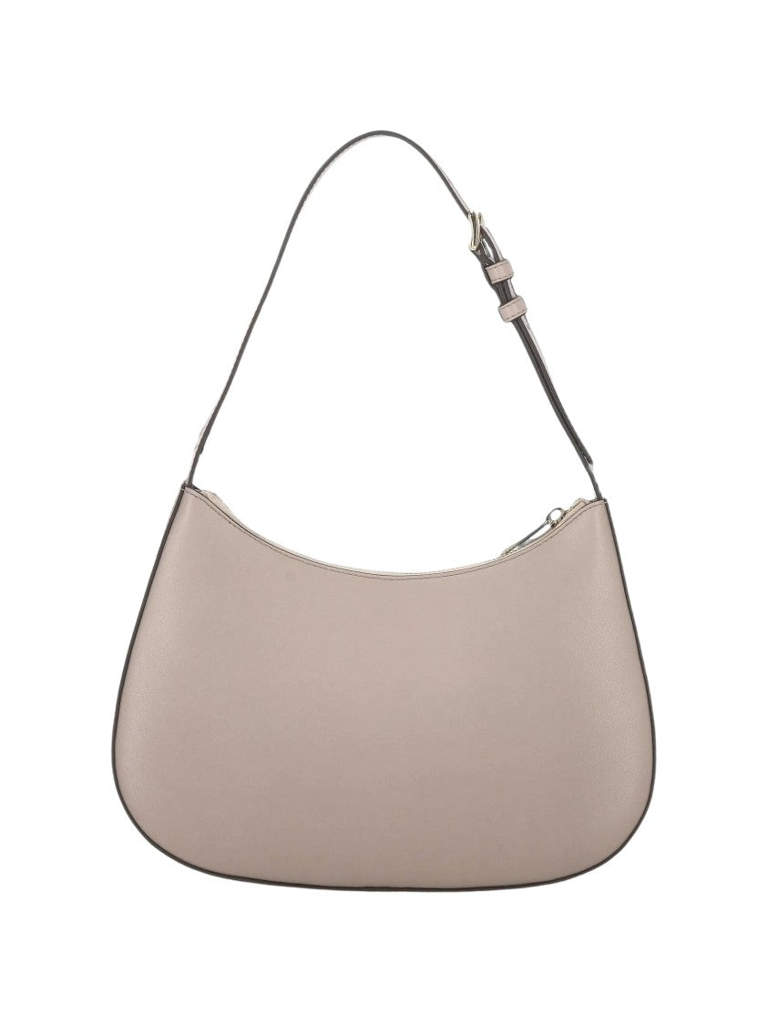 Furla Curved Calf Leather Shoulder Bag With Gold-Tone Fittings